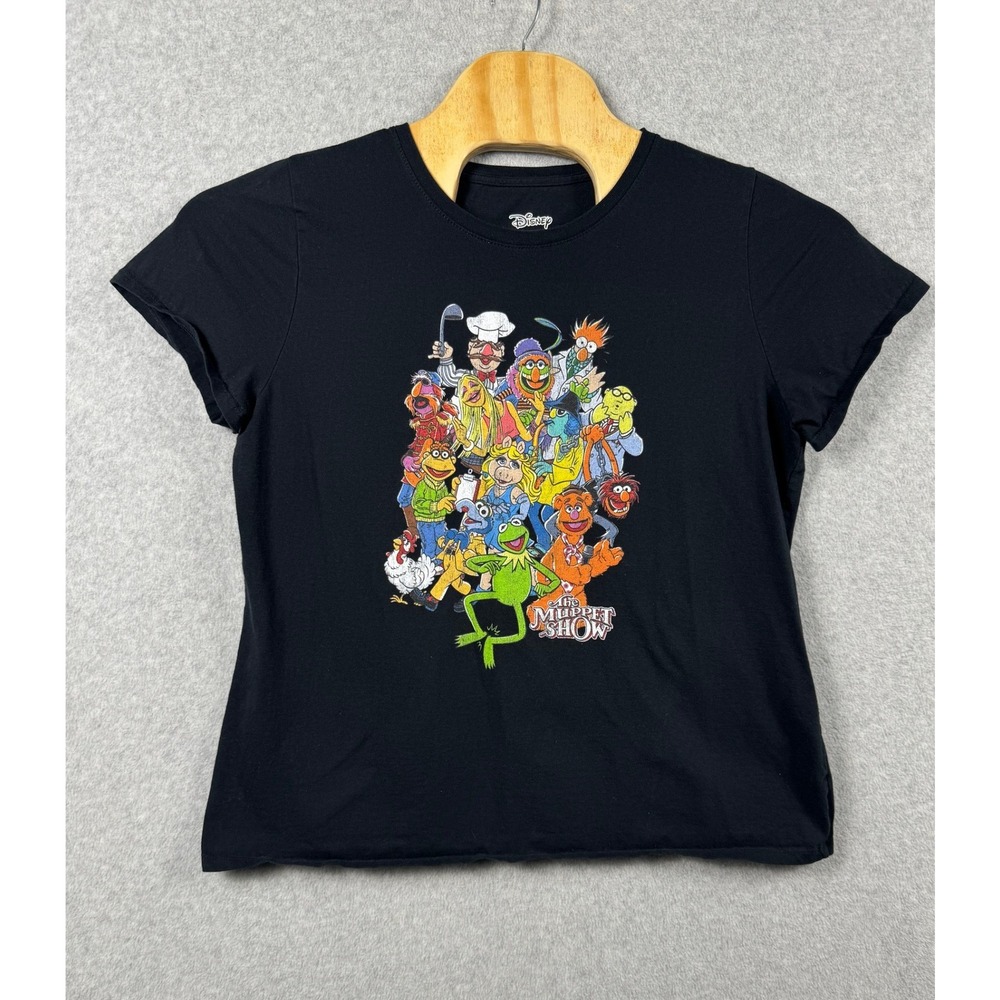 Disney The Muppet Show T-Shirt Womens XL Black Graphic Crew Neck Short Sleeve
